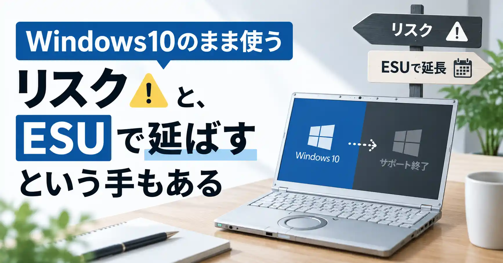 Windows10のまま使うリスクとESUで延ばすという手もある